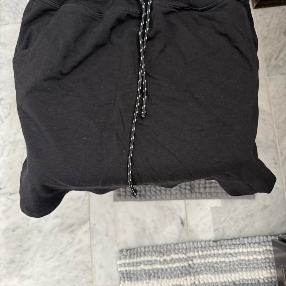 Sundry Black Midi Drawstring Skirt